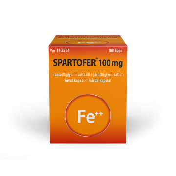 SPARTOFER 100 mg kaps, kova 100 fol
