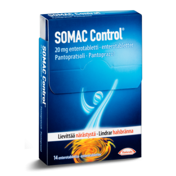 SOMAC CONTROL 20 mg enterotabl (taskupakkaus)14 fol