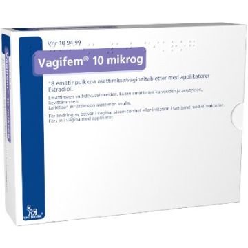 VAGIFEM 10 mikrog emätinpuikko, tabl 18 fol