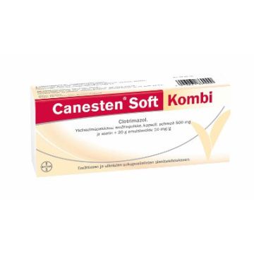 CANESTEN SOFT KOMBI 500 mg + 10 mg/g emulsiovoide + emätinpuikko, kaps pehmeä 1+20 g