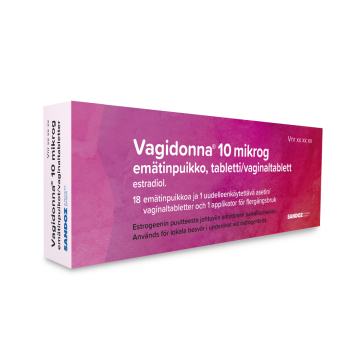 VAGIDONNA 10 mikrog emätinpuikko, tabl 18 fol