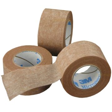 3M Micropore 2,5 cm x 10 m ruskea rulla