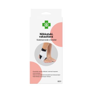 Apteekki nilkkatuki vakauttava XL musta-valkoinen X1 kpl