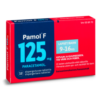 PAMOL F 125 mg disperg tabl 12 fol
