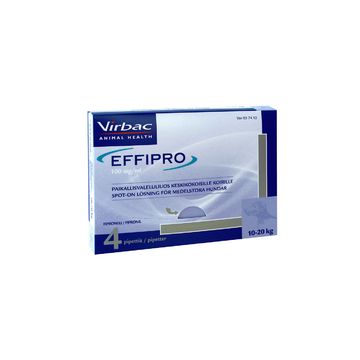 EFFIPRO KESKIKOKOISILLE KOIRILLE 100 mg/ml vet paikallisvaleluliuos (10-20 kg)4x1,34 ml
