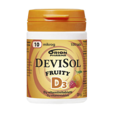 DEVISOL FRUITY 10 MIKROG IMESKELYTABLETTI 100 kpl