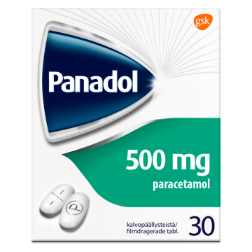 PANADOL 500 mg tabl, kalvopääll 30 fol