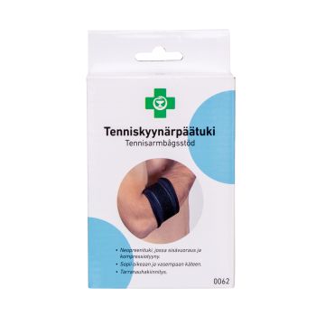 Apteekki tenniskyynärpäätuki (yksi koko) musta X1 kpl
