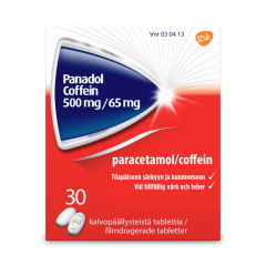 PANADOL COFFEIN 500/65 mg tabl, kalvopääll 30 fol