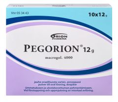 PEGORION 12 g jauhe oraaliliuosta varten, annospussi 10x12 g