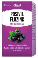 POSIVIL FLUZINK MUSTAHERUKKA IMESKELYTABLETTI 40 TABL