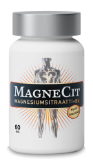 MAGNECIT  MAGNESIUMSITRAATTI + B6-VITAMIINI 60 TABL