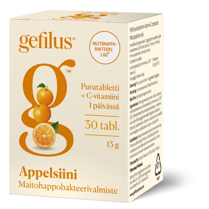 oriola_yleisetkauppatavarat_10106592_Gefilus_Appelsiini_purutabletti_30_tabl_7869abc0_e2f9_4043_8e1f_c971fd581622
